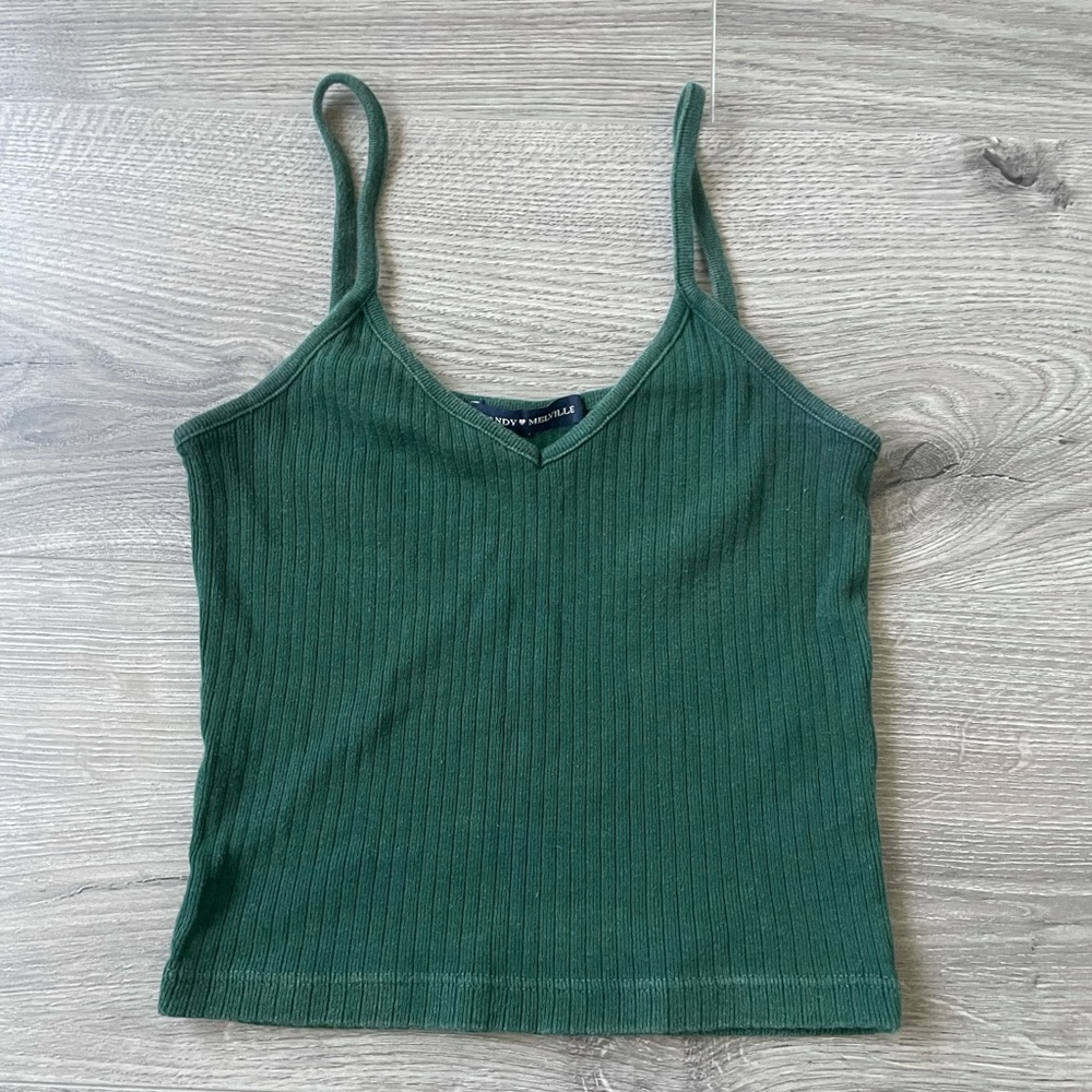 brandy melville forest green lorene tank